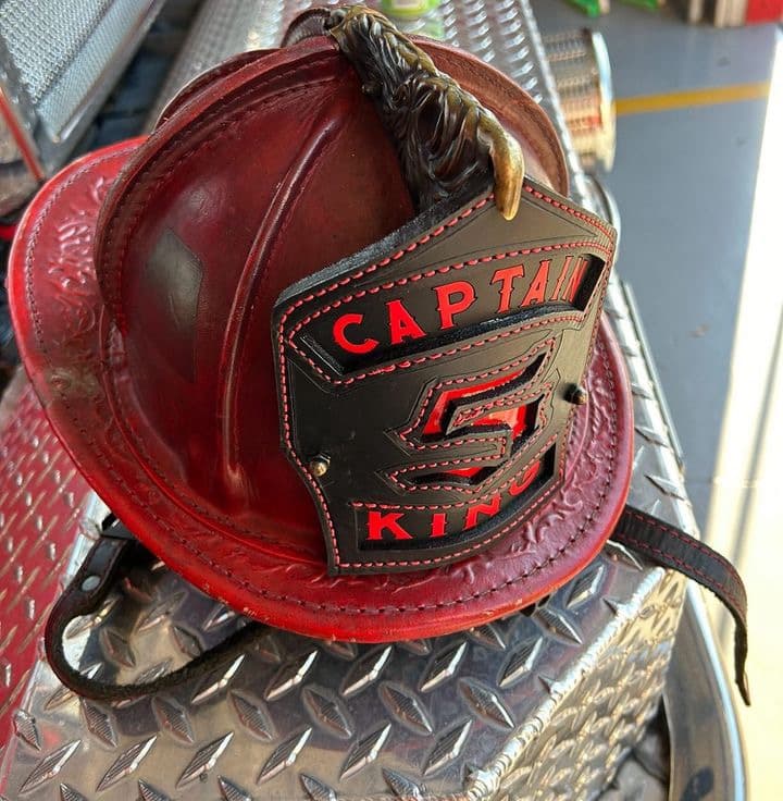 Custom Leather Fire Helmet Fronts — FDNY-Style Helmet Fronts | Fire ...