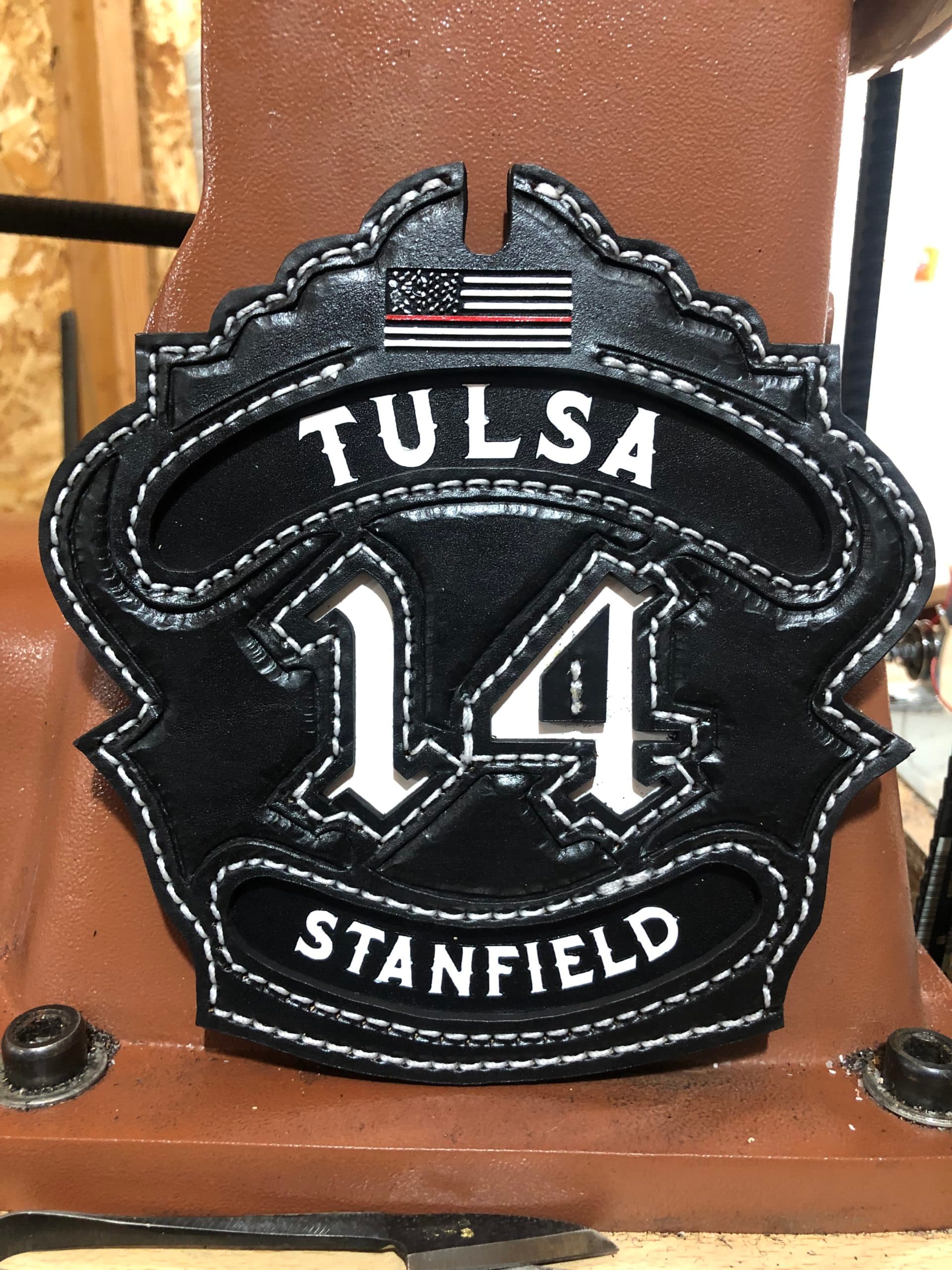 Crew shield custom department text