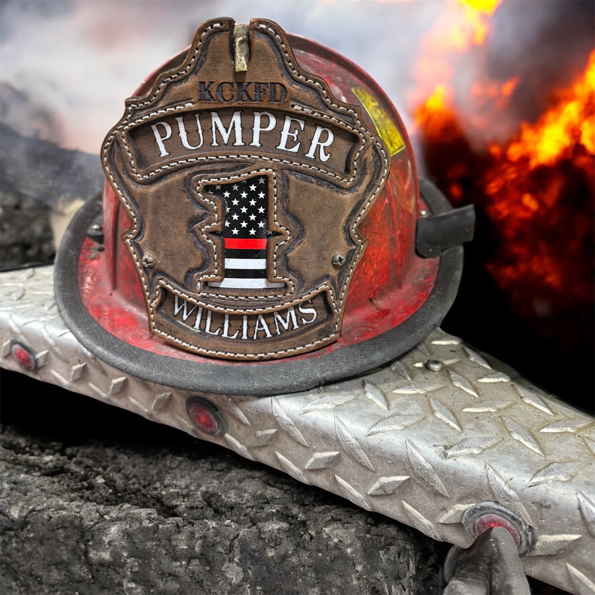 Antique shield weathered finish