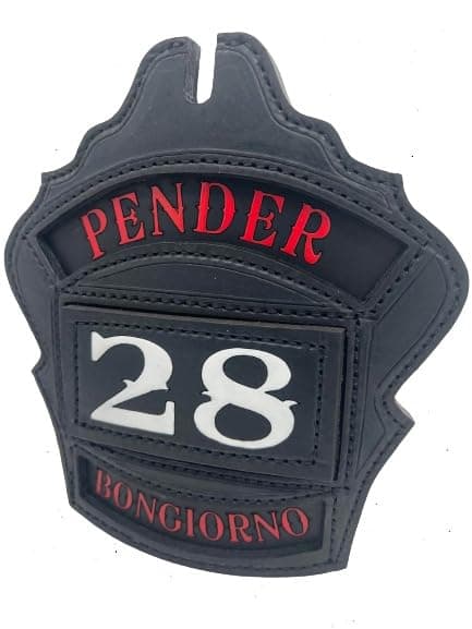 Custom leather passport shield with Velcro insert