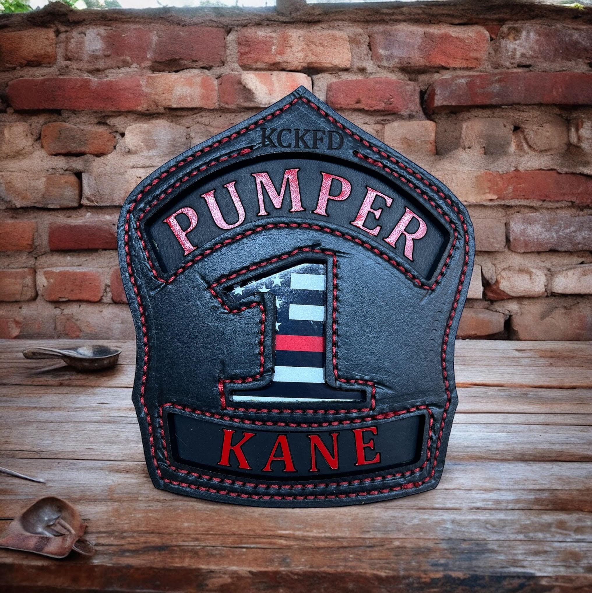 Thin Red Line shield front view