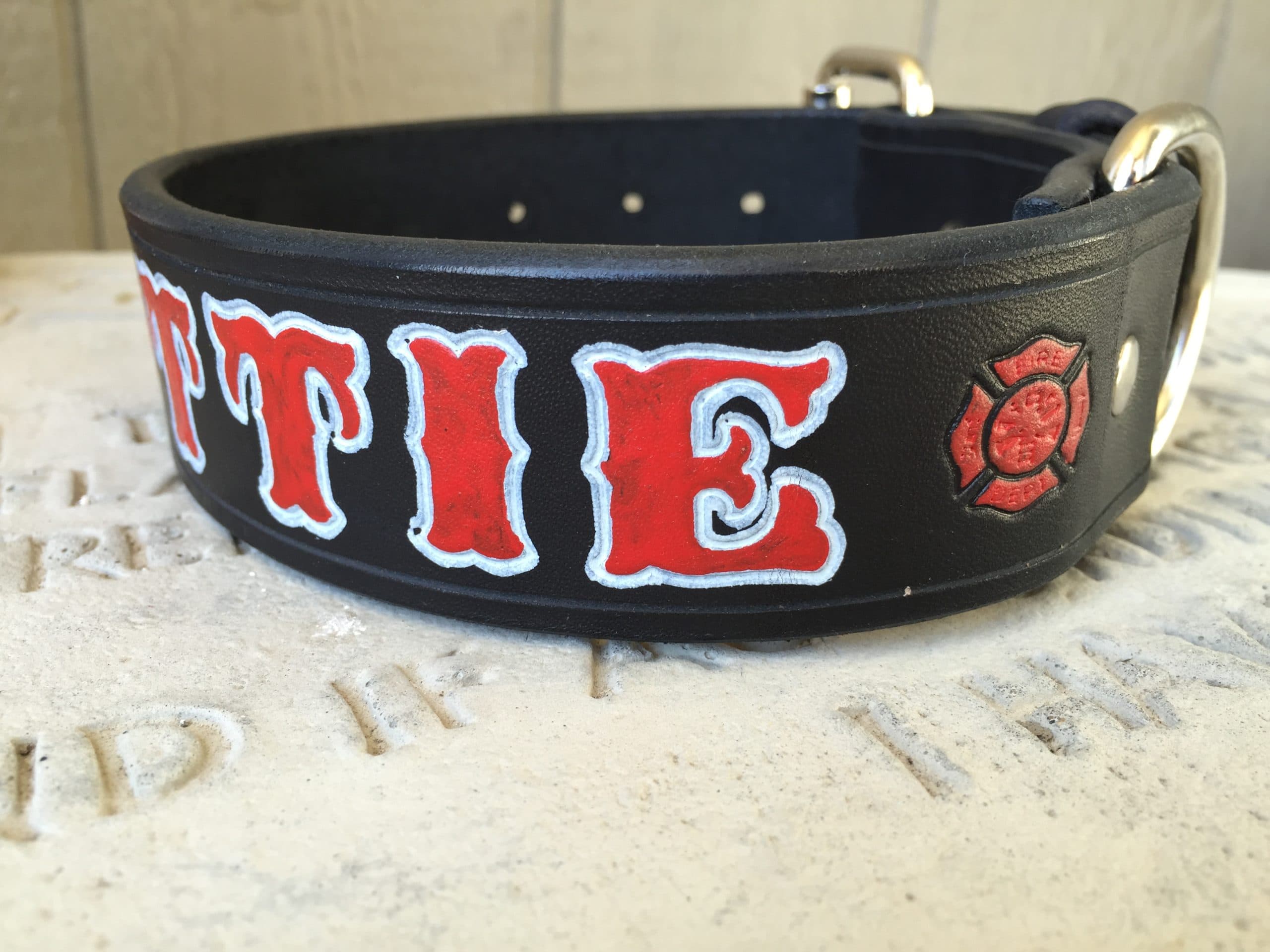 Fire department custom dog collar