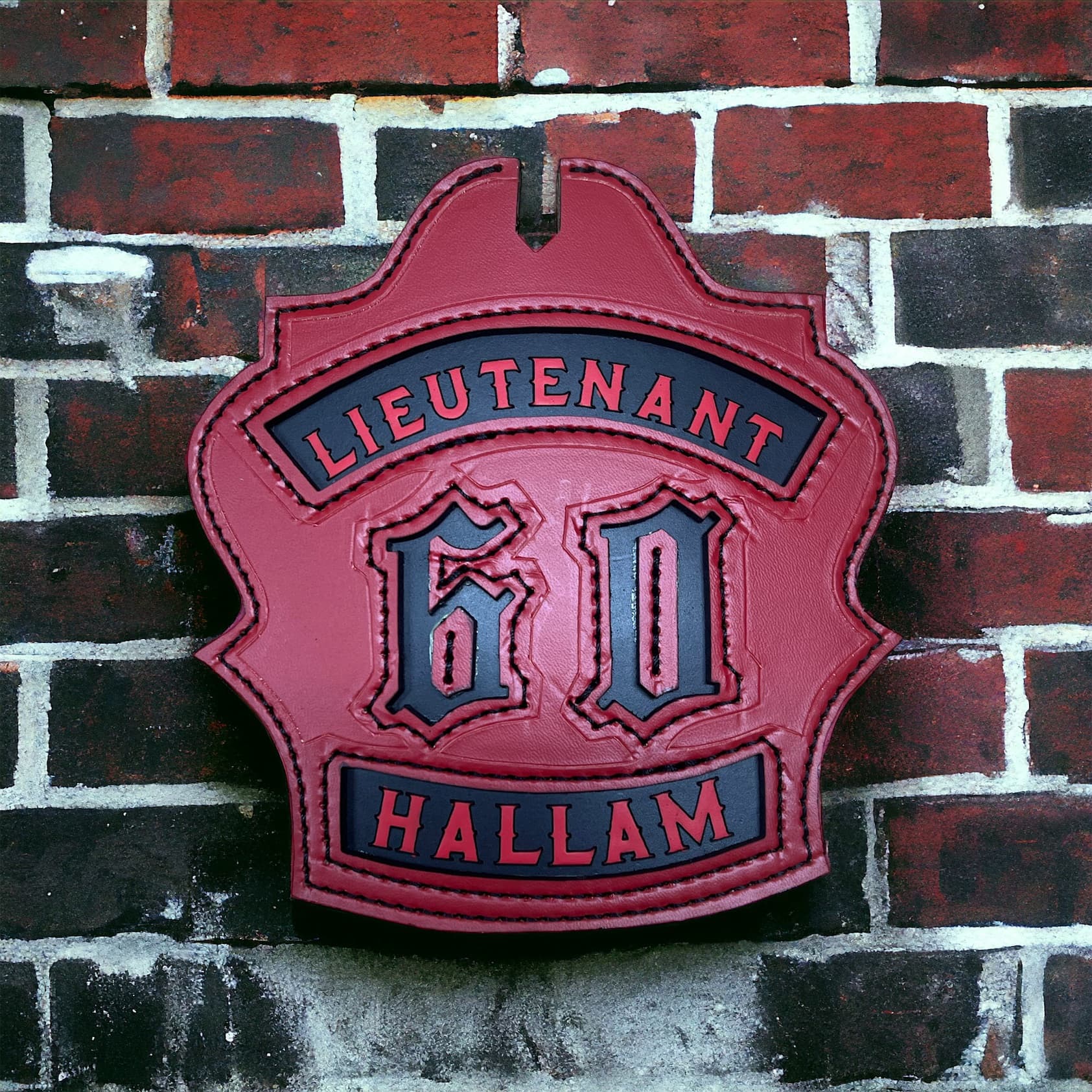 Kingpin shield custom engraving