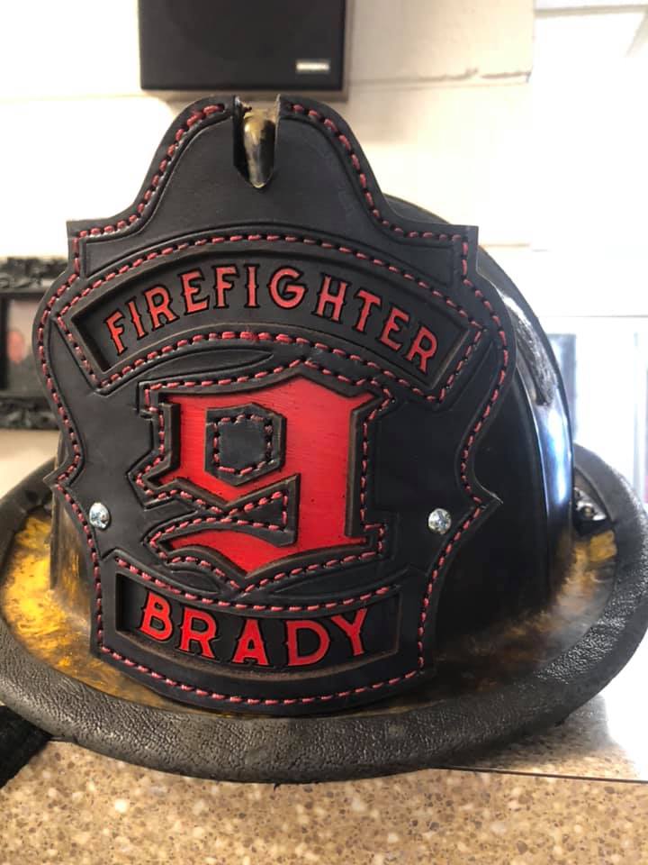 Custom Fire Helmet Shield - The Kingpin Front - Fire Helmet Shields